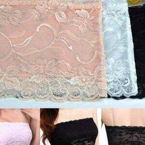 Women's Black Bandeau with very Soft Lace Size XS/S